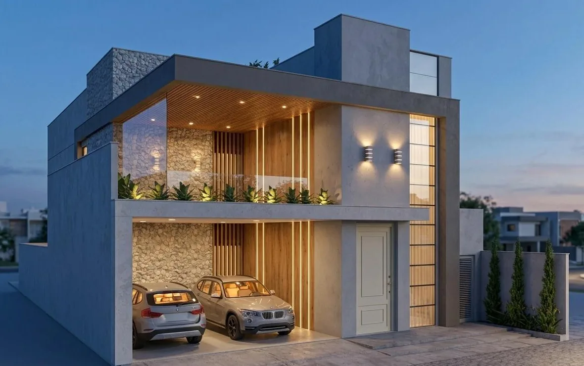 Perspectiva em 3D do projeto residencial executado pelo Grupo BCM